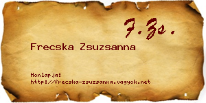 Frecska Zsuzsanna névjegykártya